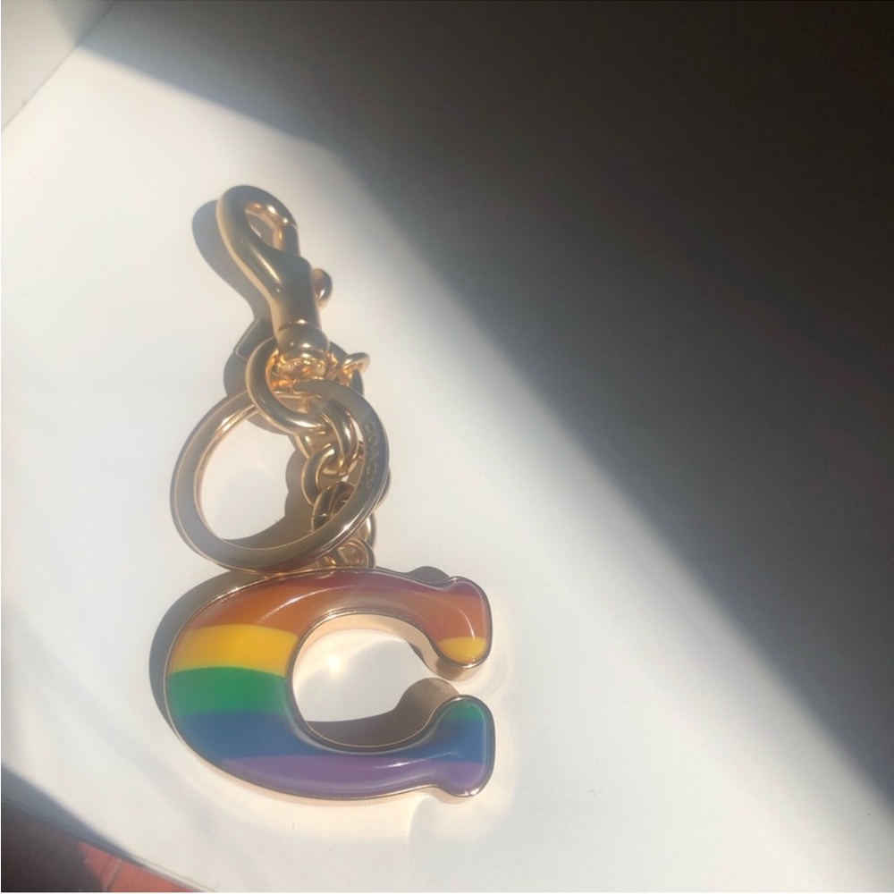 Rainbow coach keychain